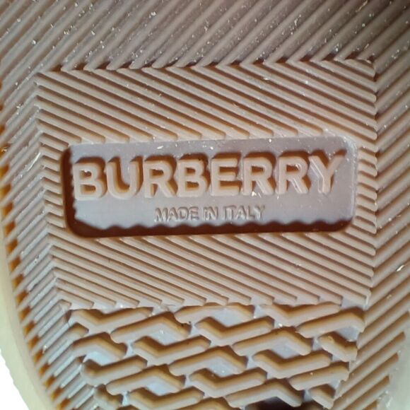 Burberry Jack Sneakers Shoes Mens 45.5/US 11.5 White Cotton Low Top Lace Up Logo main image 14